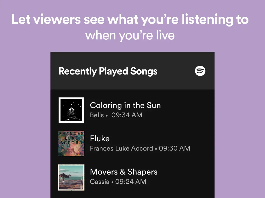Spotify Recently Played Twitch Extension Showcase