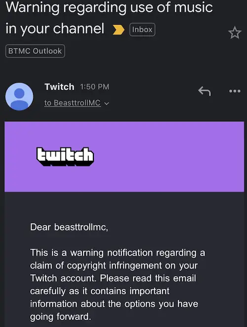 beasttrollmc copyright email twitch