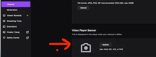 video player banner option