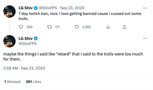 lg shiv banned twitch